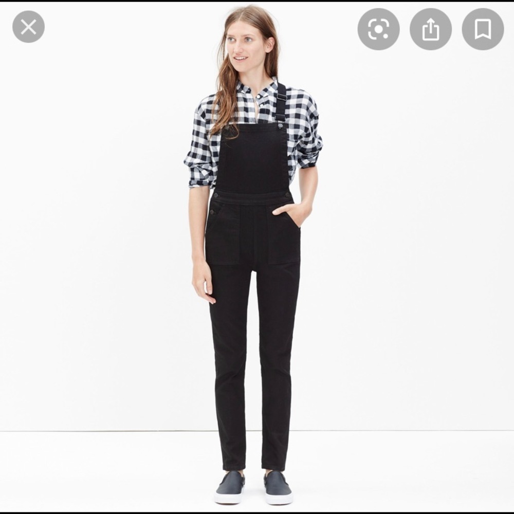 Madewell Black Overalls